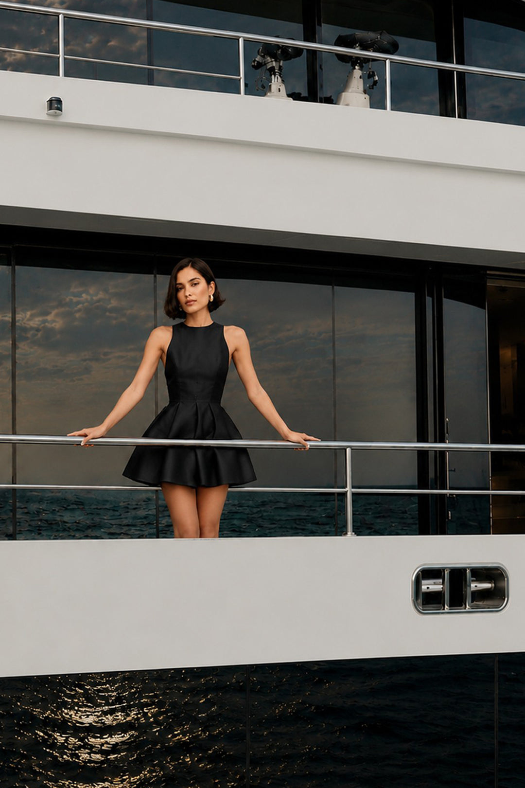 Halter Neck Mini Dress with Open Back