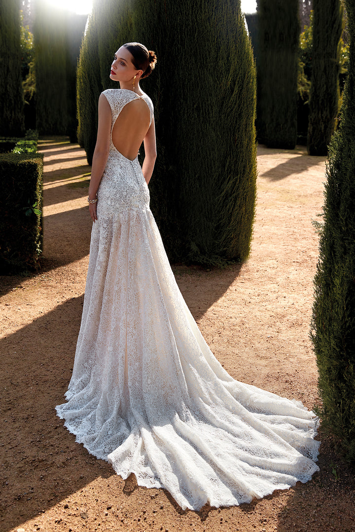 Lace and Guipure Mermaid Wedding Dress