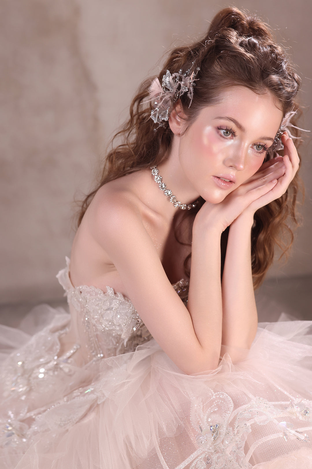 A-line Dress with Beaded Corset and Tutu