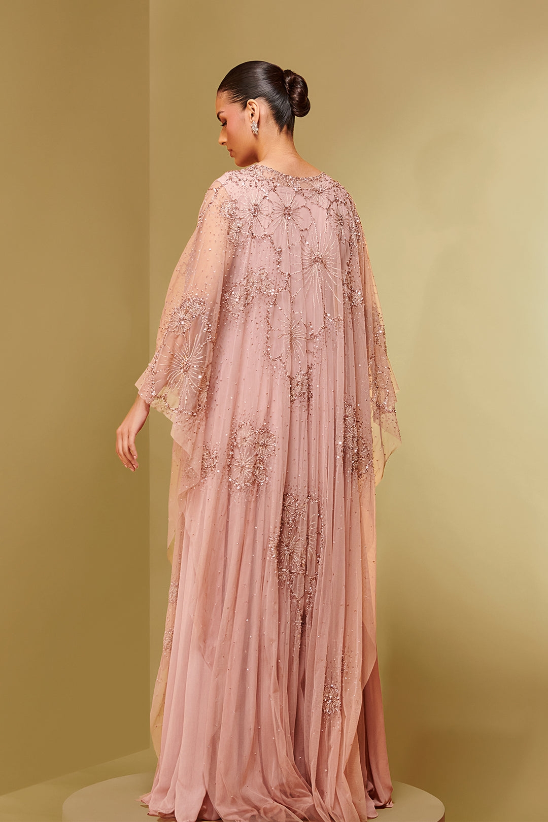 Textured Mesh and Georgette Kaftan