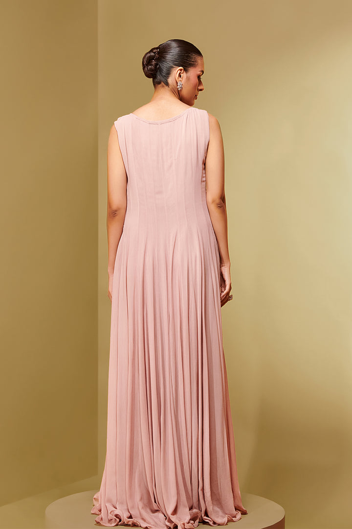 Textured Mesh and Georgette Kaftan