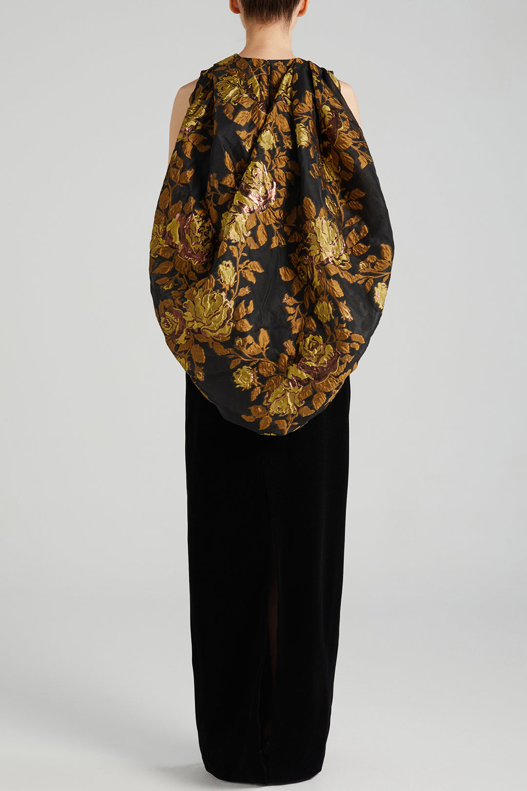 Cocoon-Draped Halter Dress