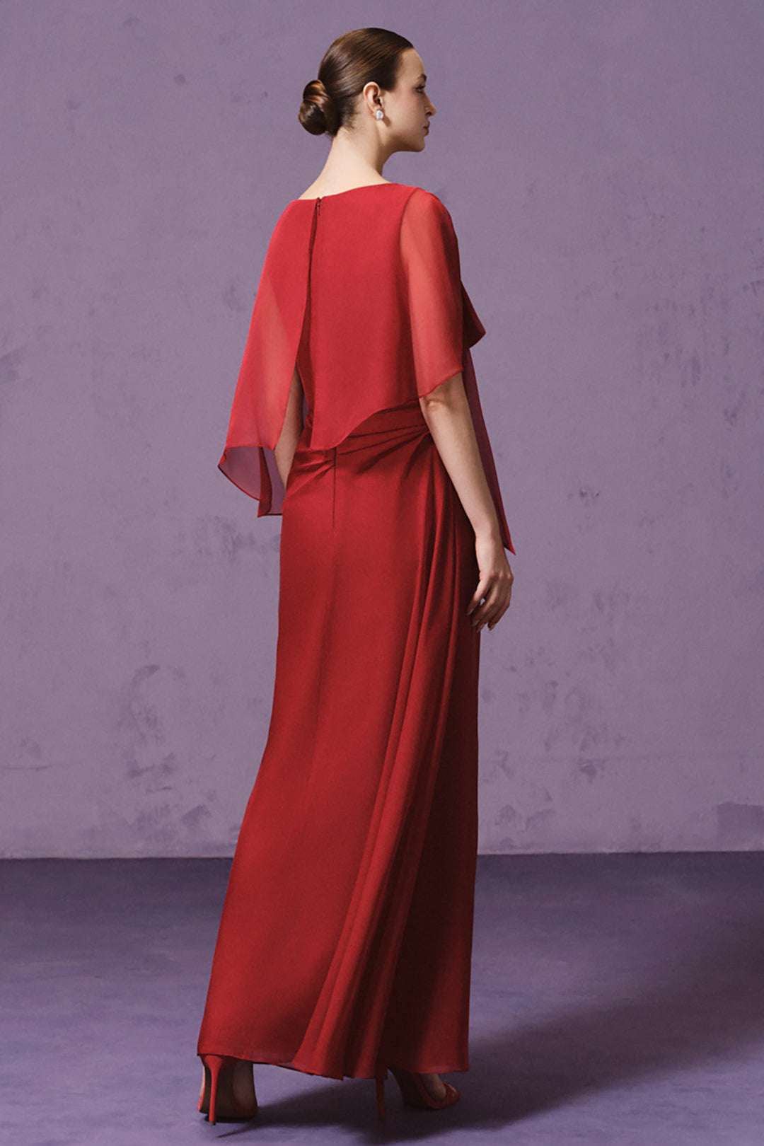 Asymmetrical Draped Embellished Dress
