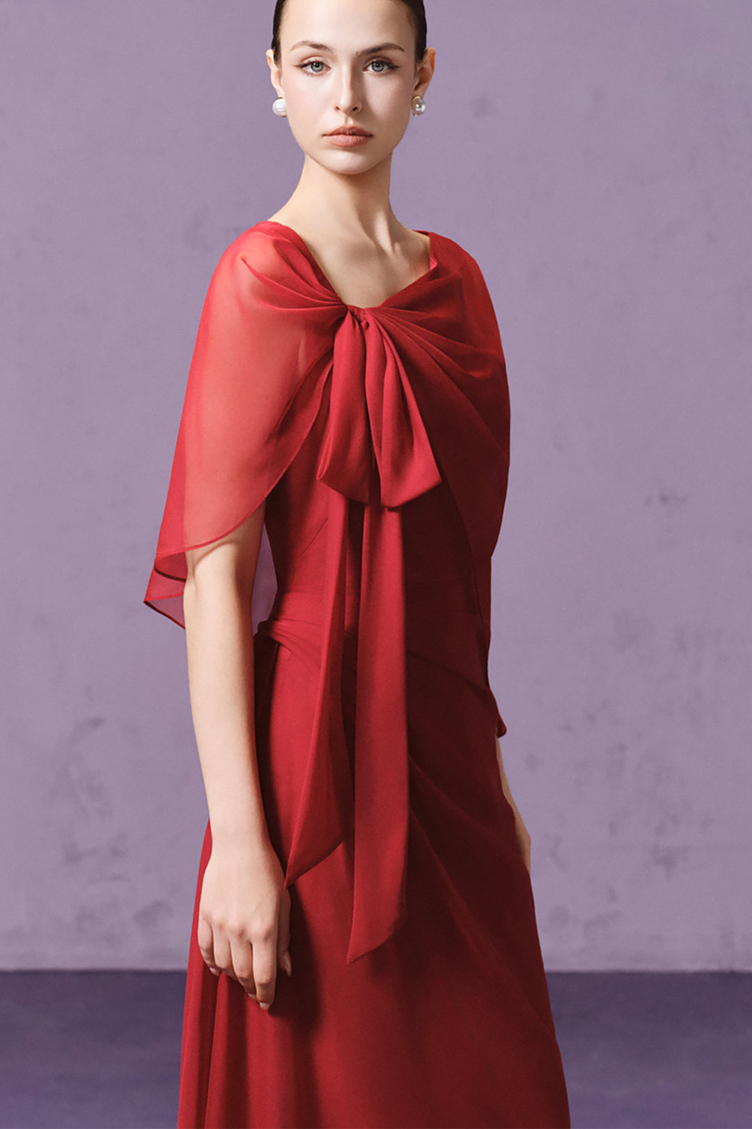 Asymmetrical Draped Embellished Dress