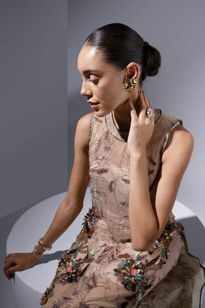 Sequin and Bead Tulle Dress