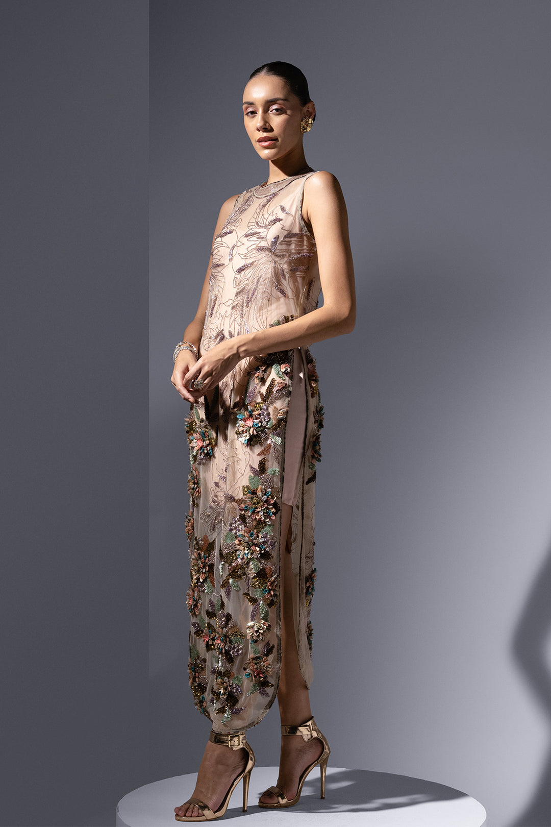 Sequin and Bead Tulle Dress