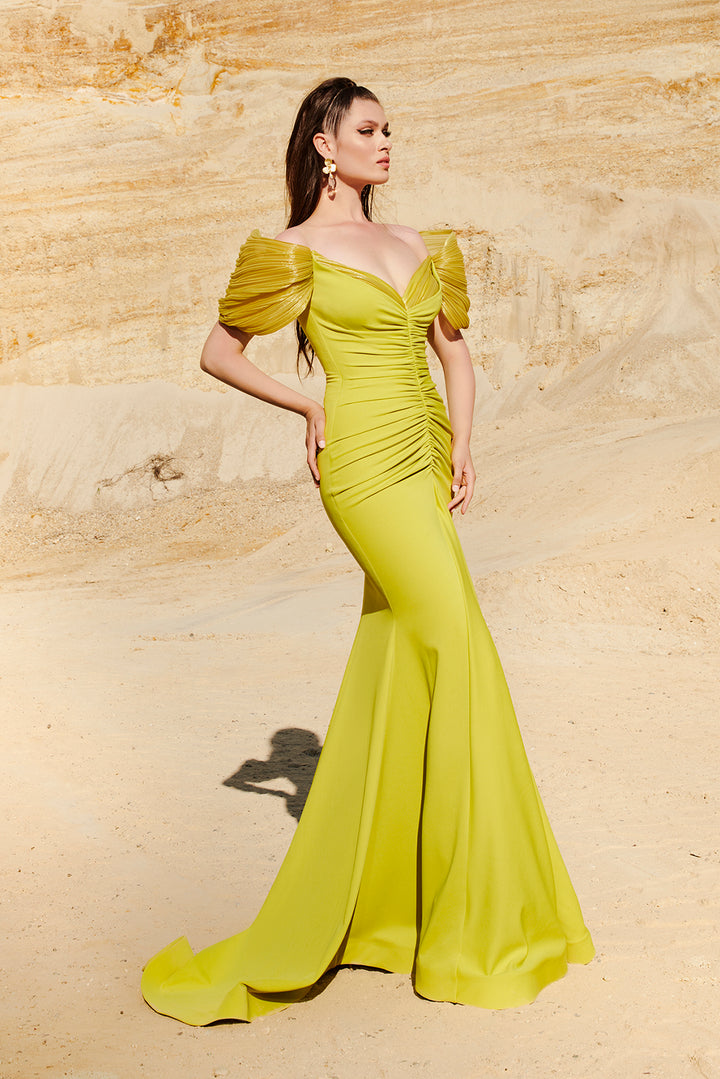 Mermaid Satin Off-The-Shoulder Sweetheart