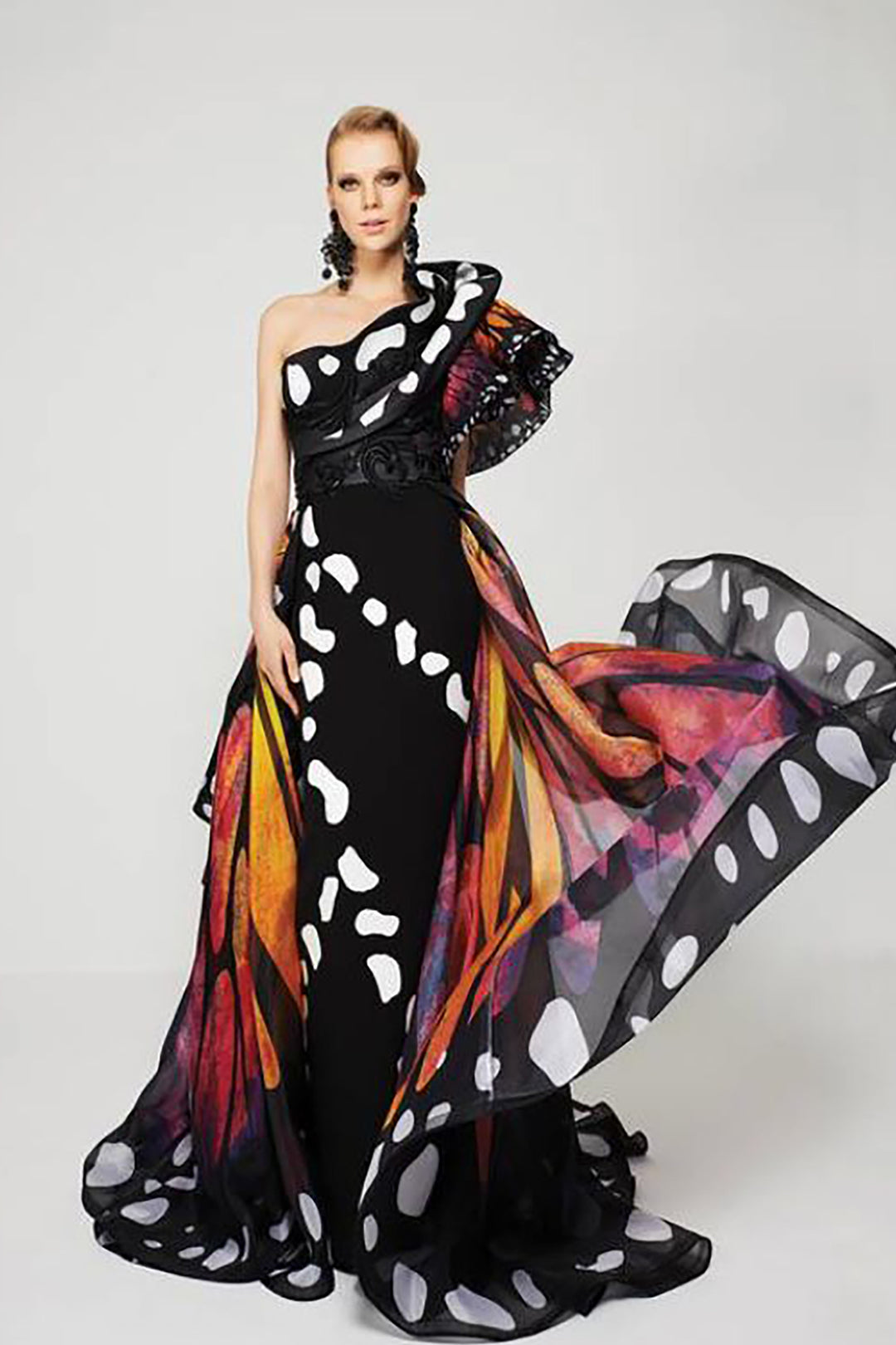 Asymmetrical Mermaid Embroidered Dress