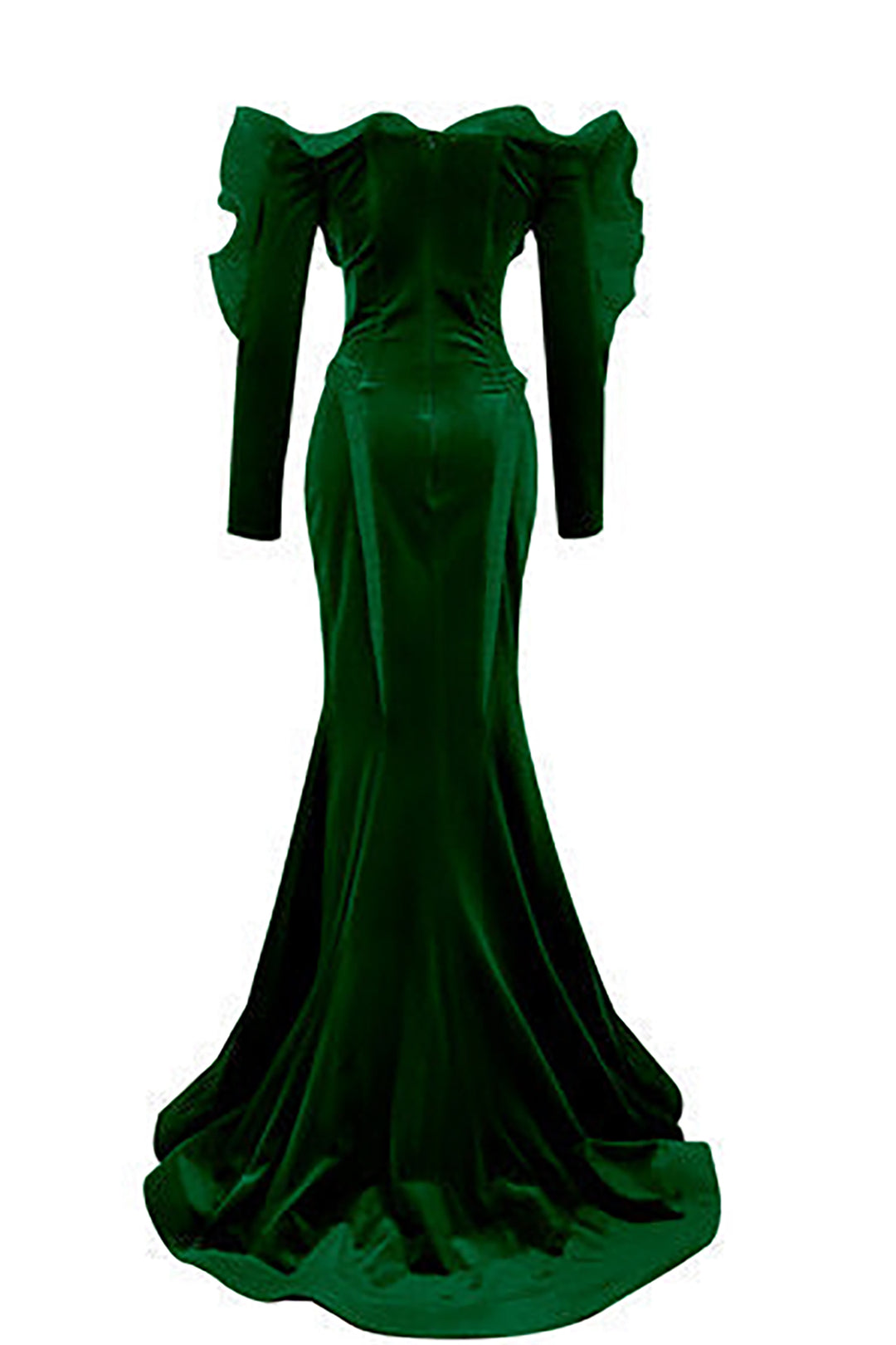 Velvet Off-The-Shoulder Mermaid Dress