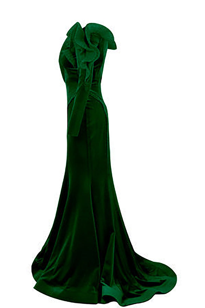 Velvet Off-The-Shoulder Mermaid Dress