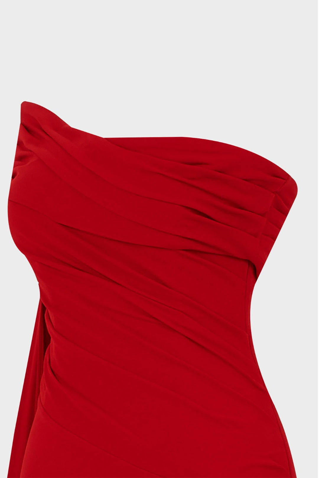 Crepe And Chiffon Strapless Dress