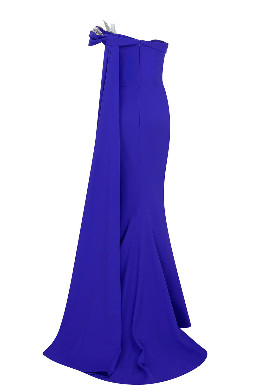 Crepe And Chiffon Strapless Dress