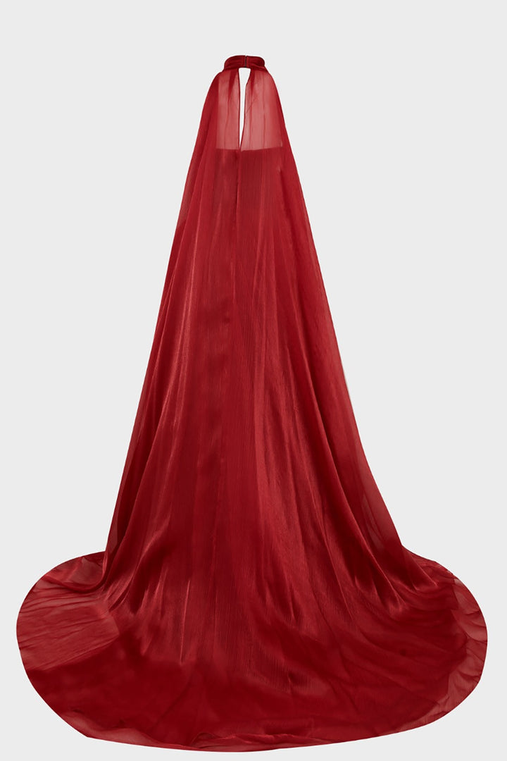 Grecian Organza-Plissé Dress