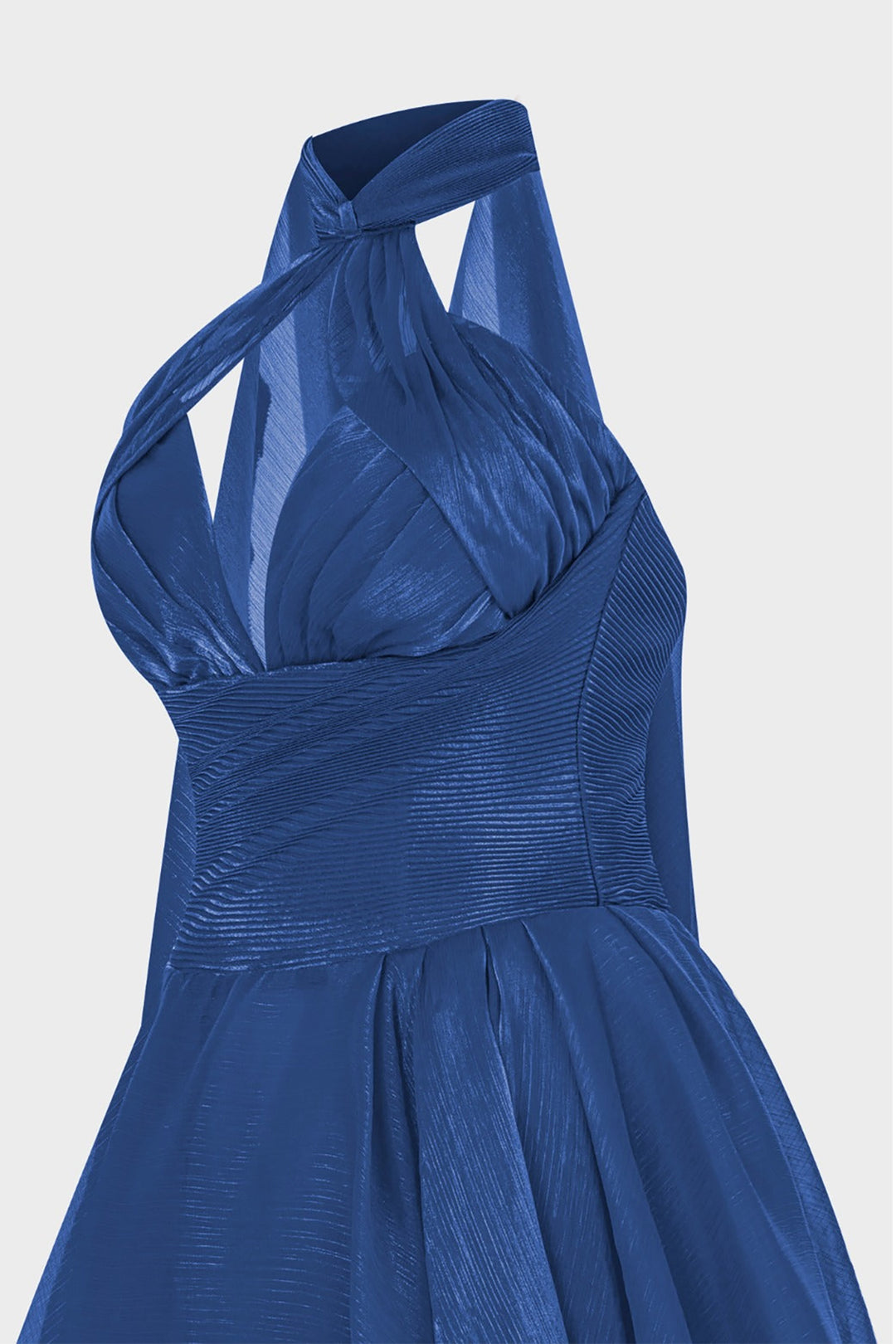 Grecian Organza-Plissé Dress