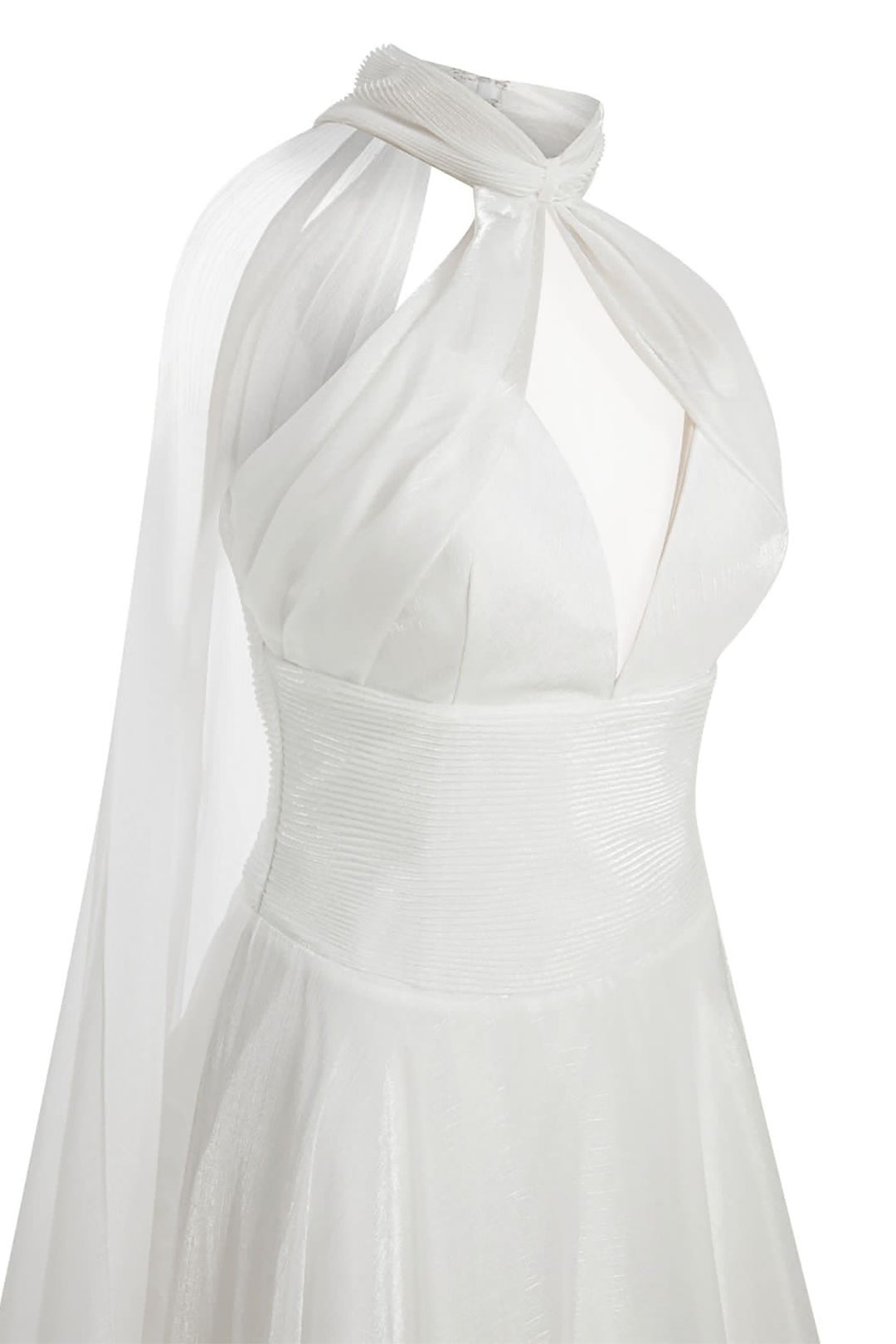 Grecian Organza-Plissé Dress
