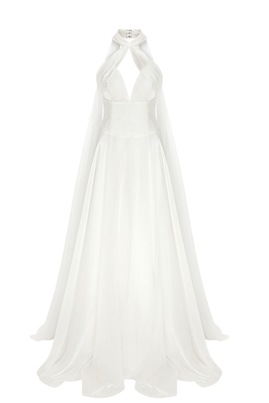 Grecian Organza-Plissé Dress