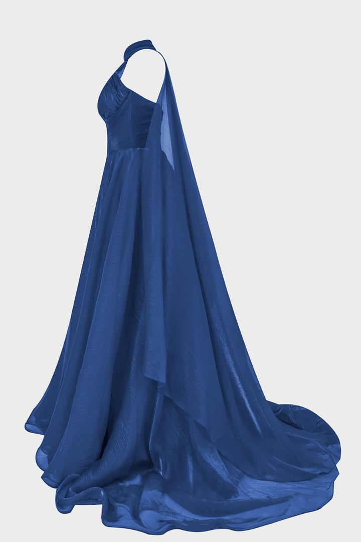 Grecian Organza-Plissé Dress