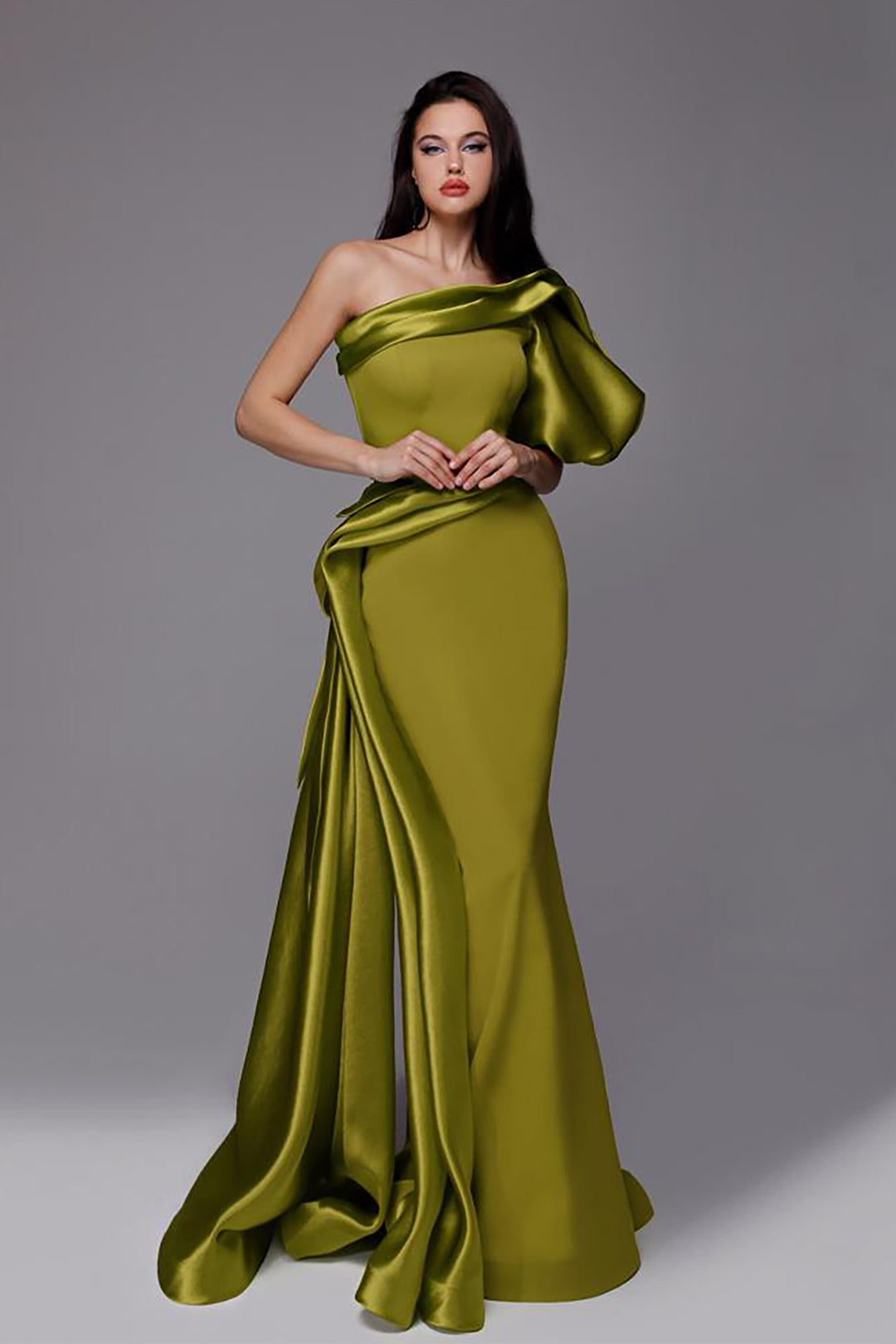 Mermaid Strapless Fishtail Dress Green / FR 50 Mermaid Strapless Fishtail Dress Green / FR 50