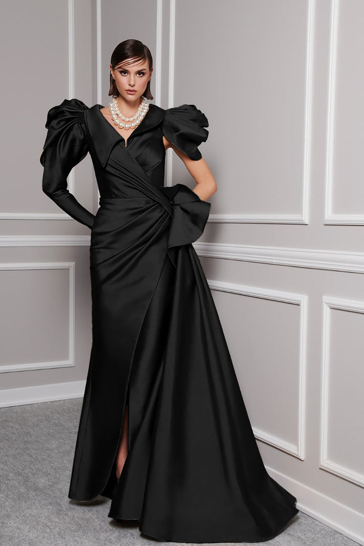 Satin One-Shoulder Dress