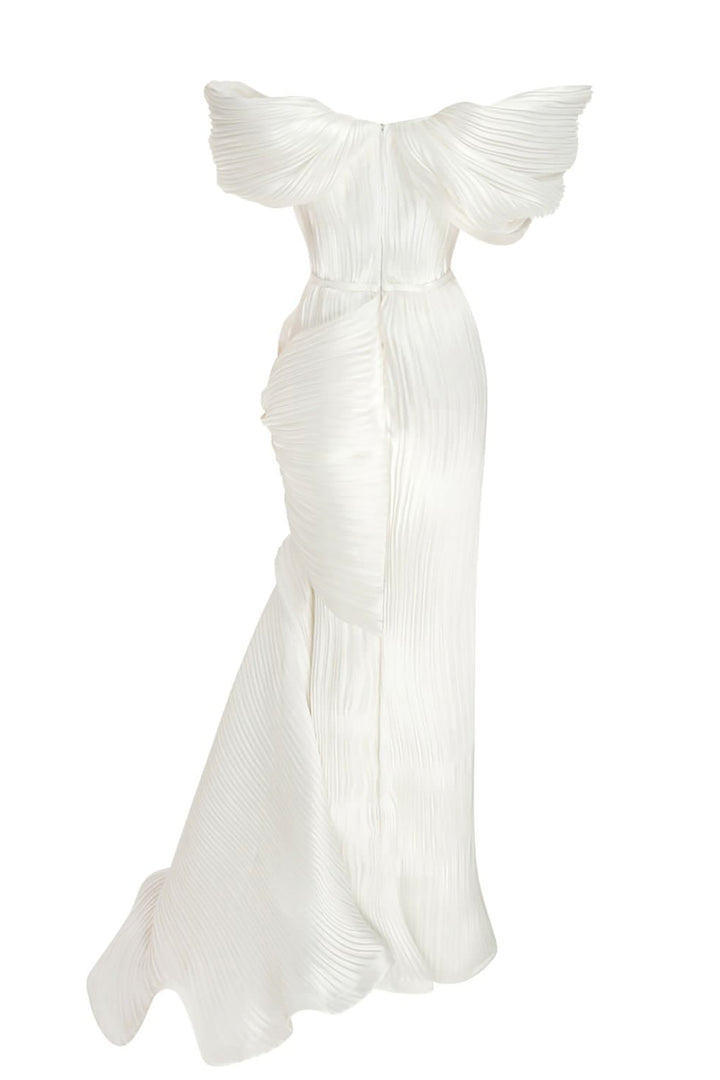 Strapless Mermaid Dress with Drapes