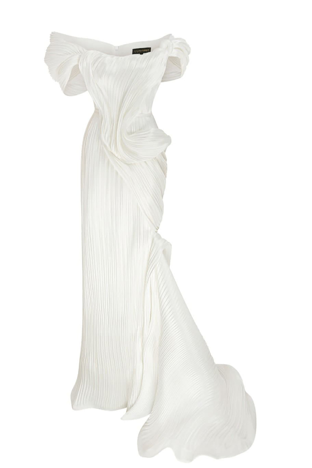 Strapless Mermaid Dress with Drapes