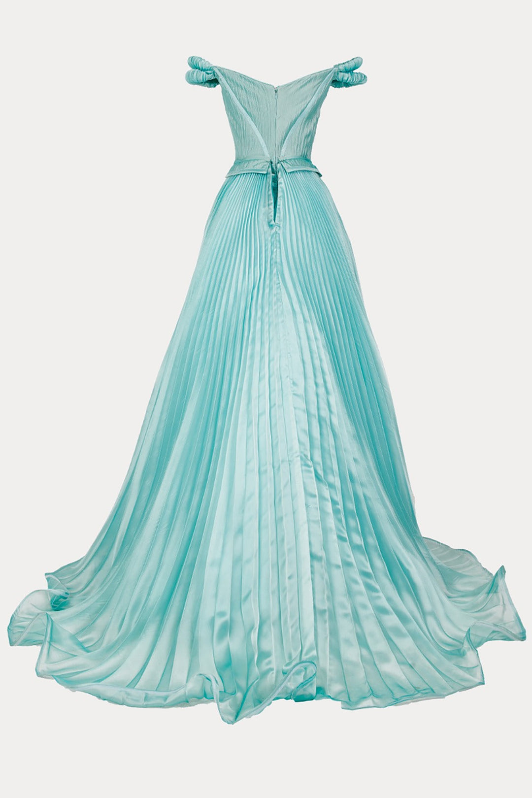 Strapless Roman Chiffon Dress with Corset