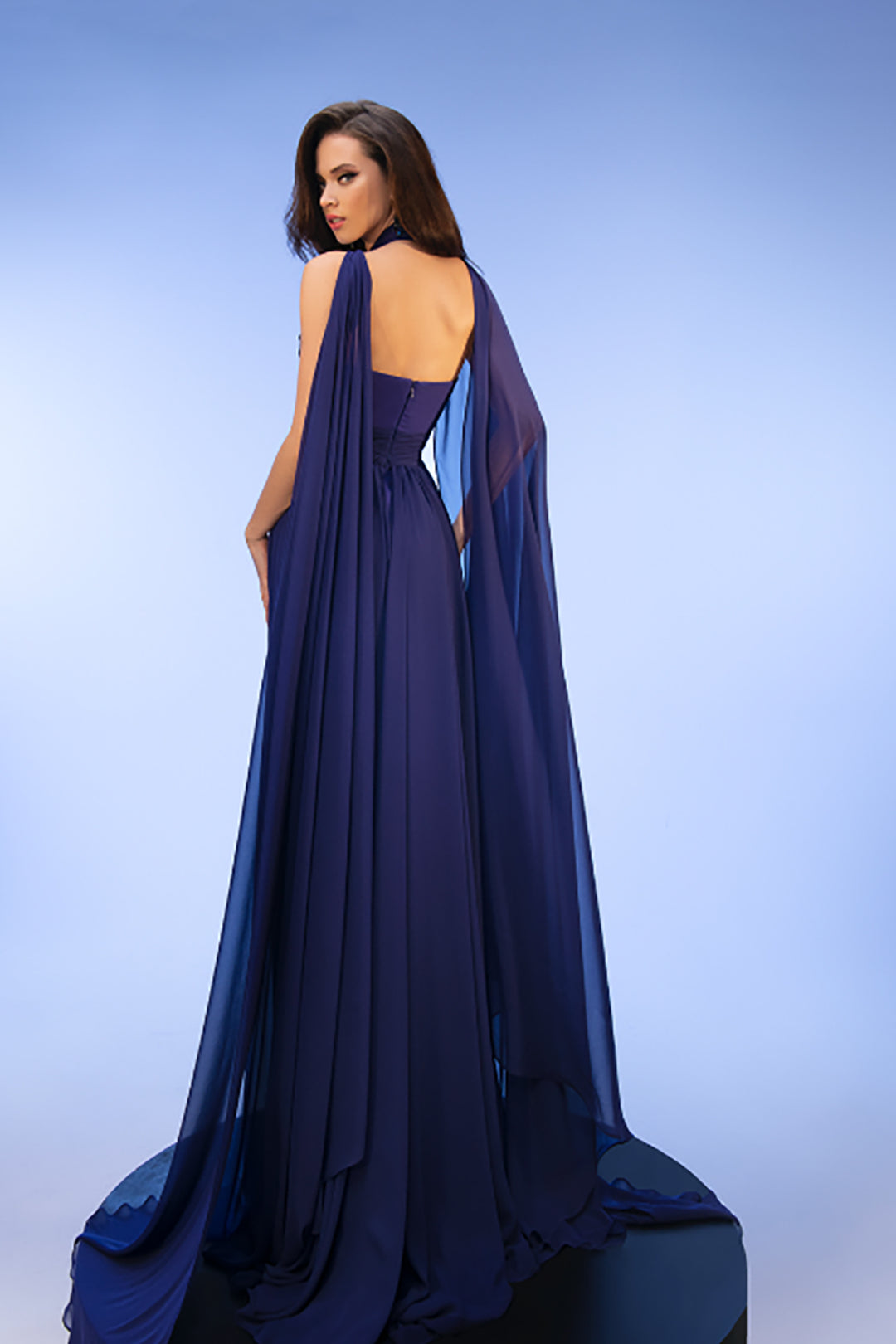 Grecian-Chic Dress with Flared Silhouette