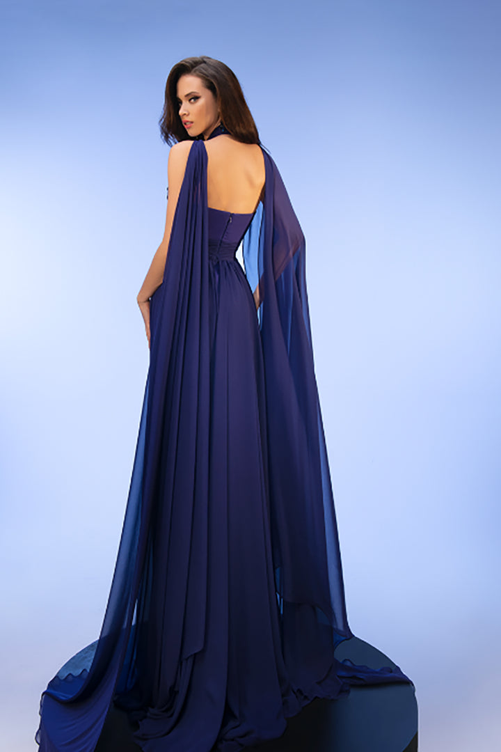 Grecian-Chic Dress with Flared Silhouette