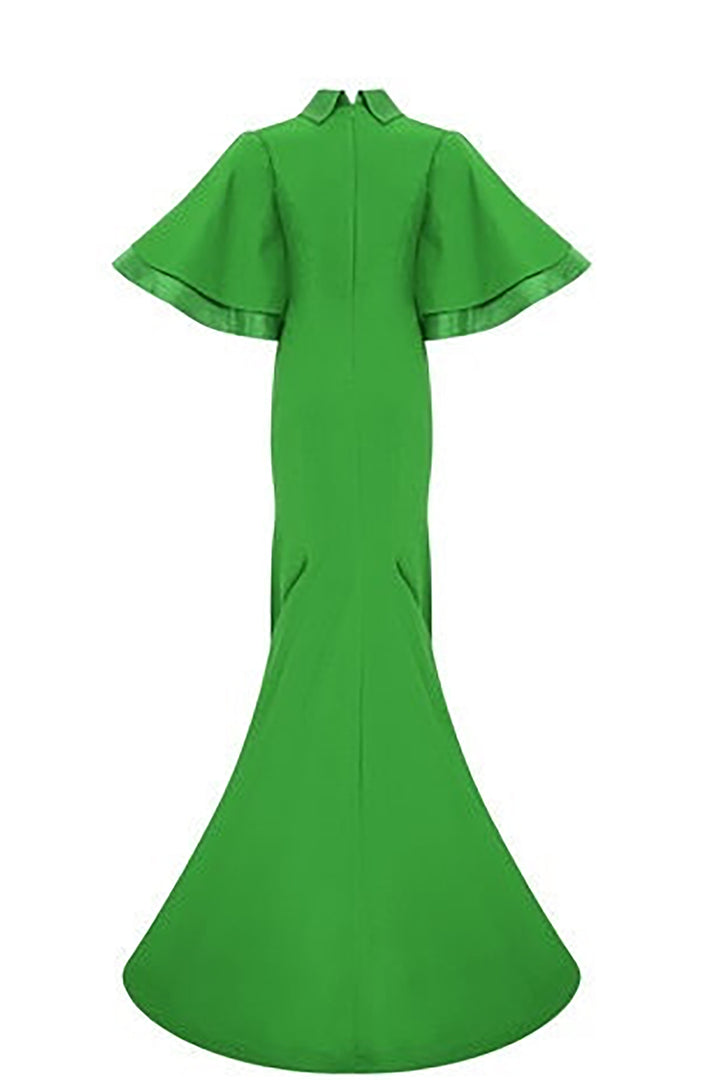 Mermaid Draped Off-The-Shoulder Dress