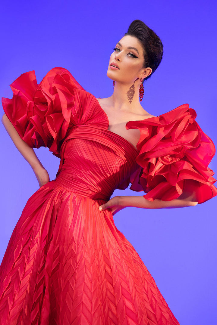 A-line Dress Strapless with Draped Bust