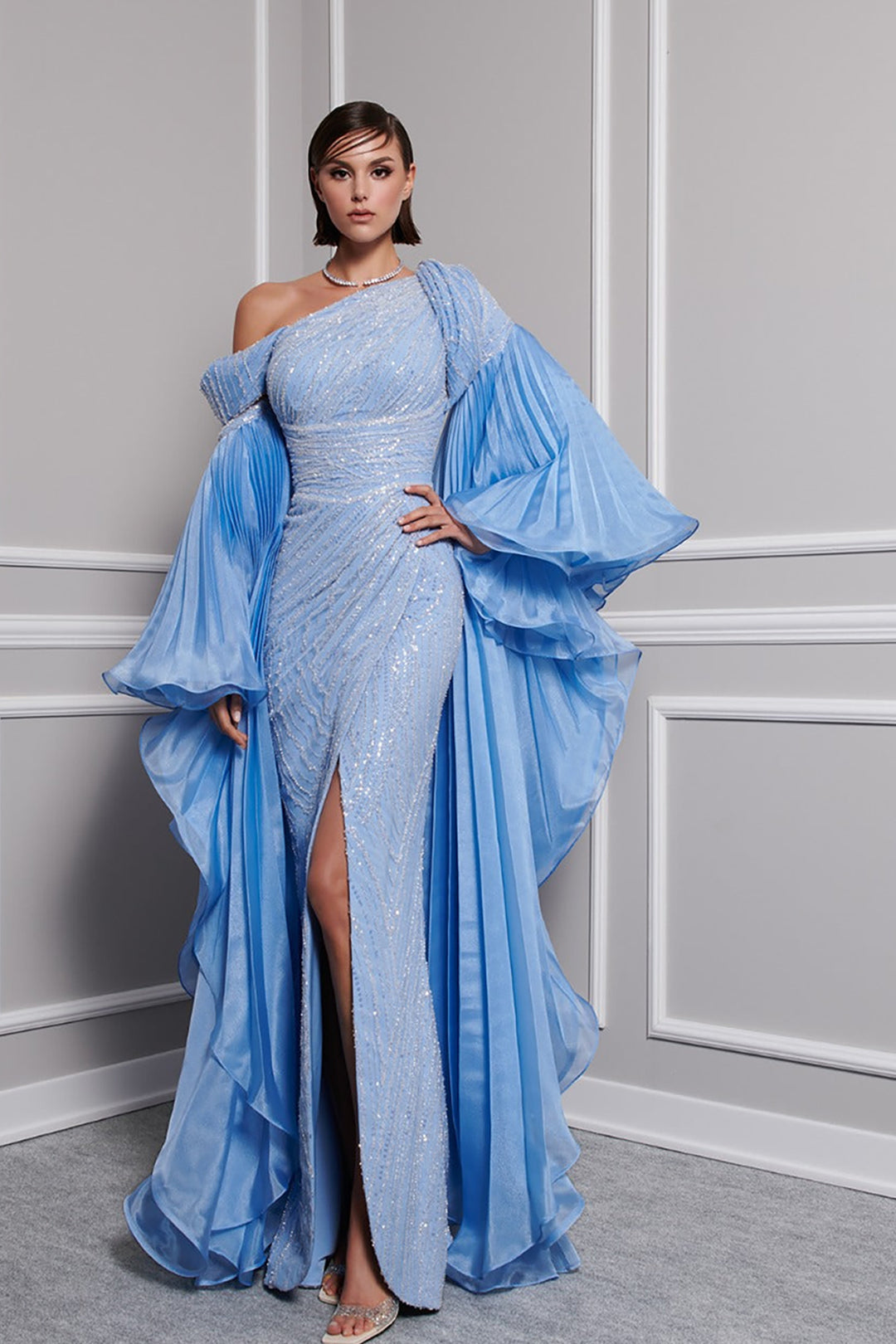 Payet Dress with Embroidered Embellishments