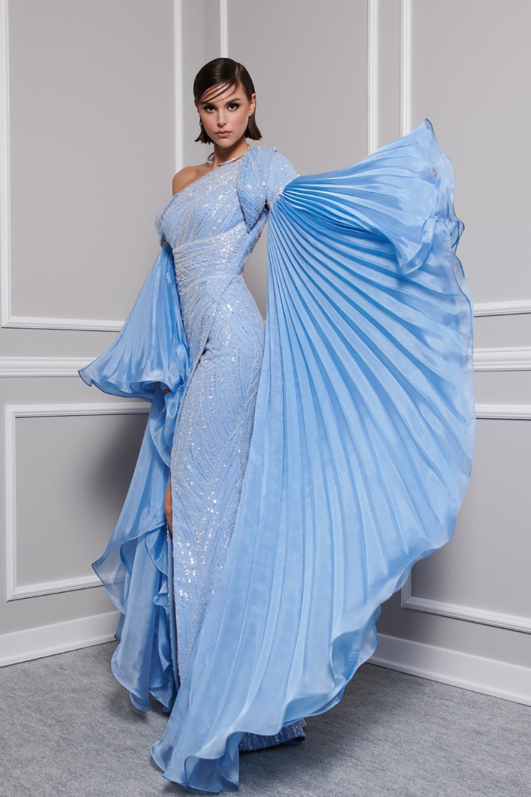 Payet Dress with Embroidered Embellishments