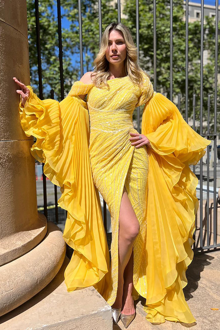 Payet Dress with Embroidered Embellishments