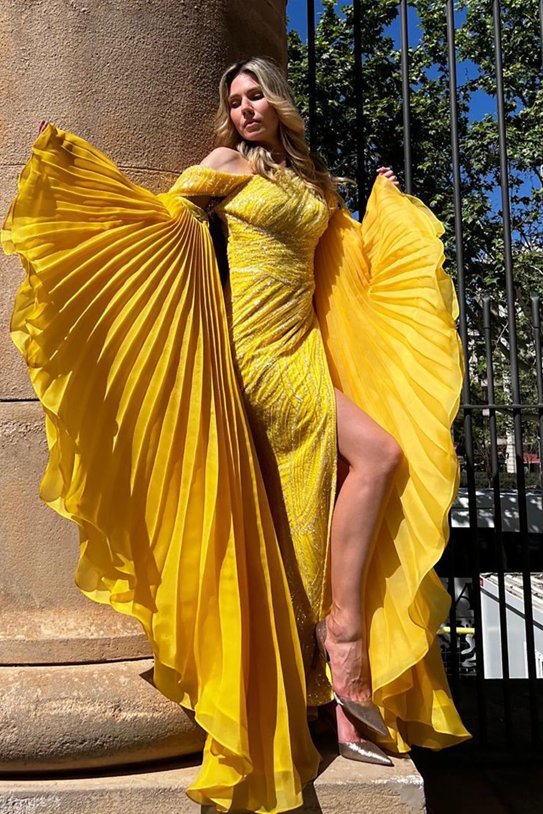 Payet Dress with Embroidered Embellishments