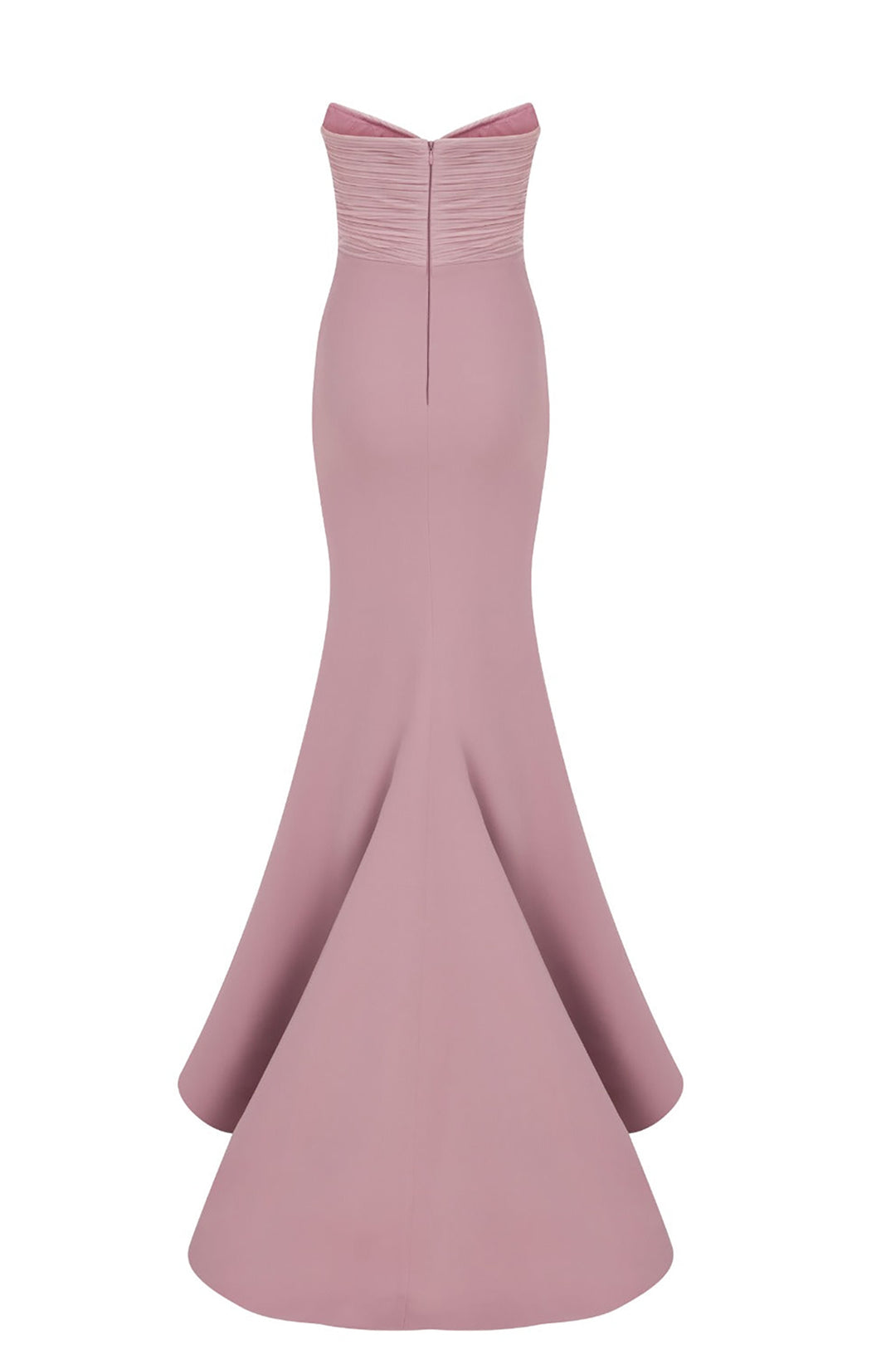 Crepe And Organza Strapless V-Neckline Cape