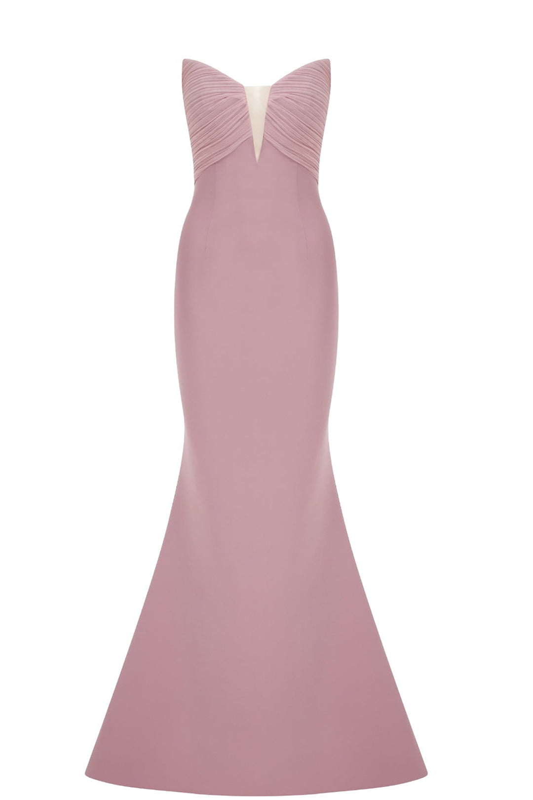 Crepe And Organza Strapless V-Neckline Cape