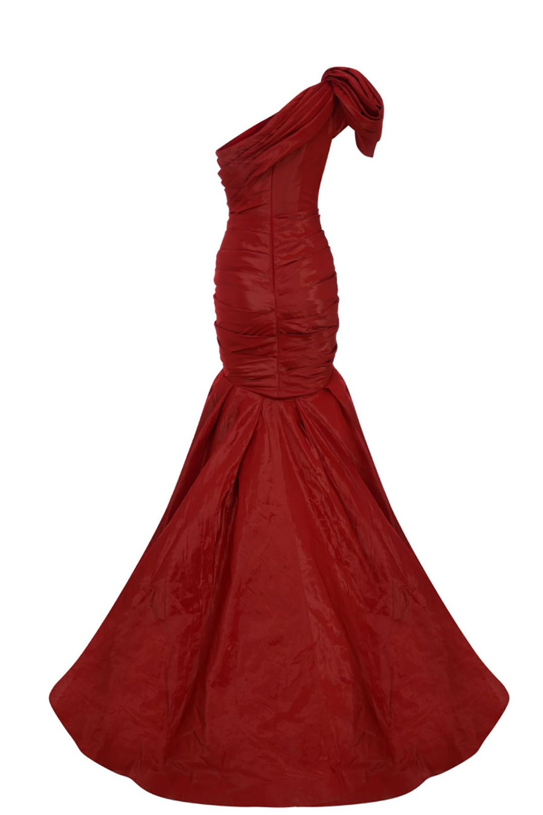 Mermaid Tafta Dress with Shoulder Embellishments