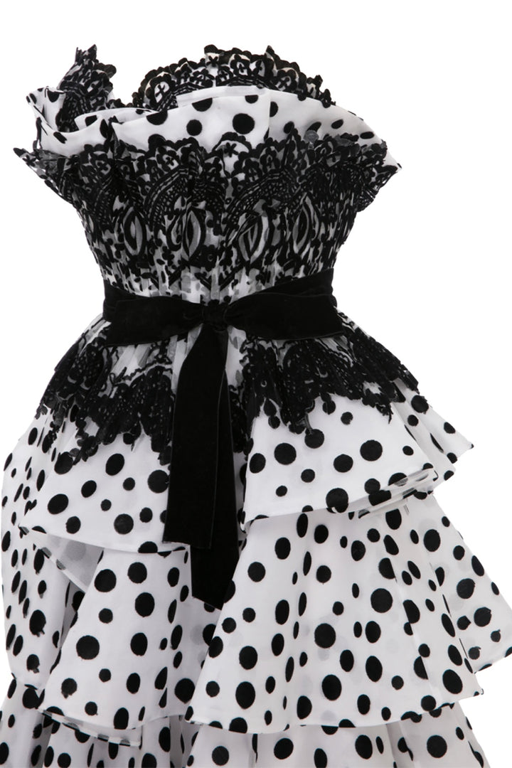 Strapless Dress with Embroidery