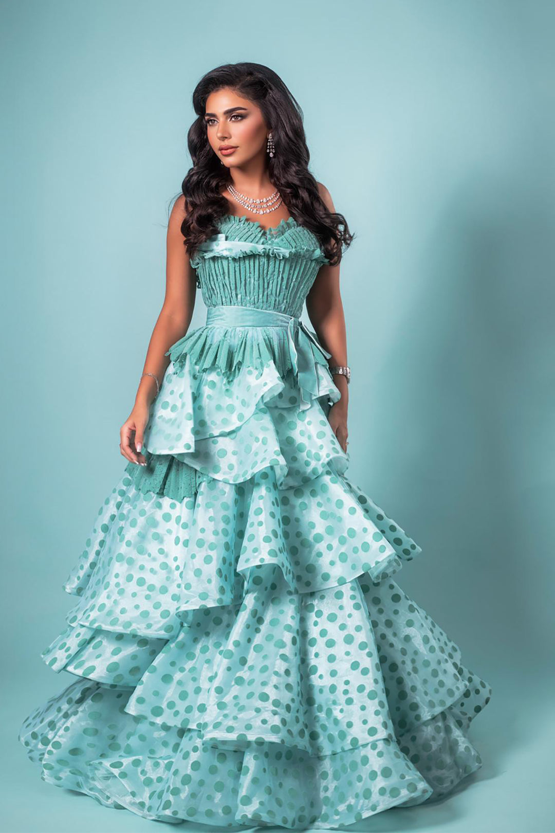 Strapless Dress with Embroidery