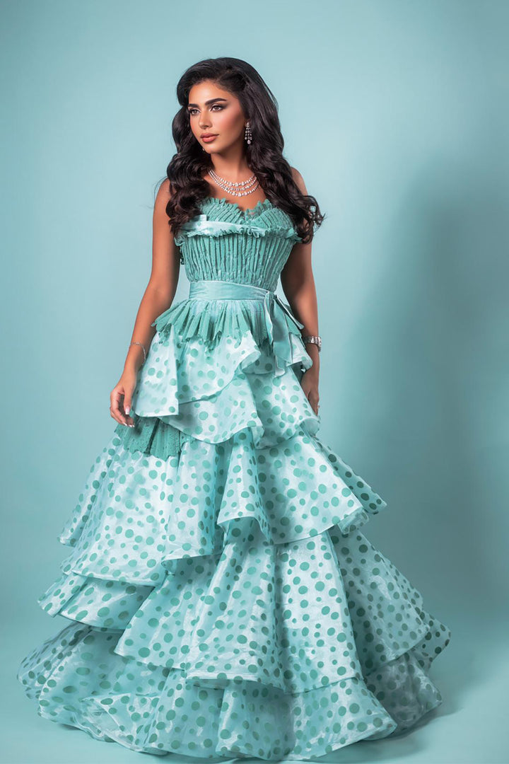 Strapless Dress with Embroidery