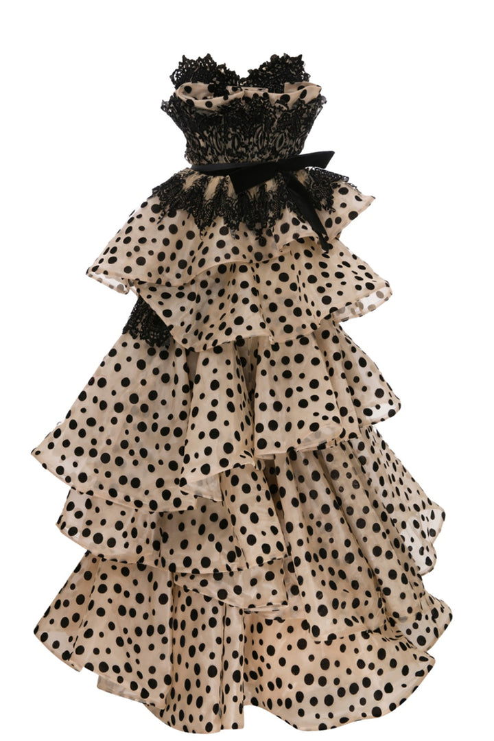 Strapless Dress with Embroidery