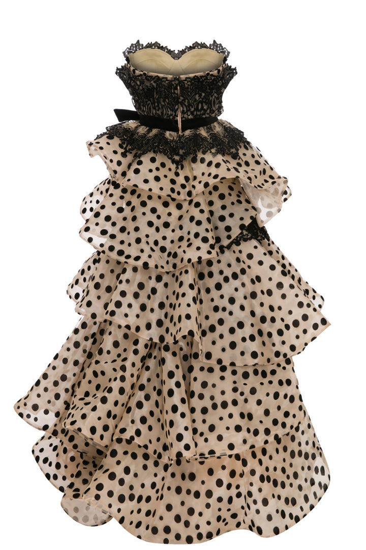 Strapless Dress with Embroidery