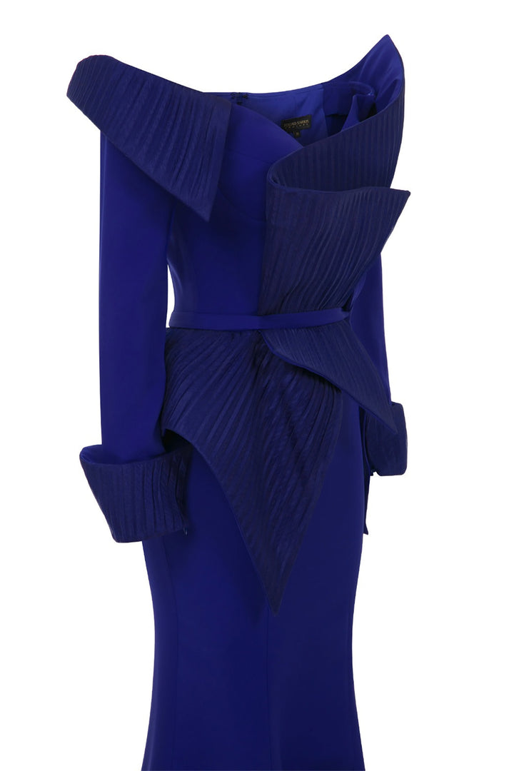 Crepe Dress with Draped Details