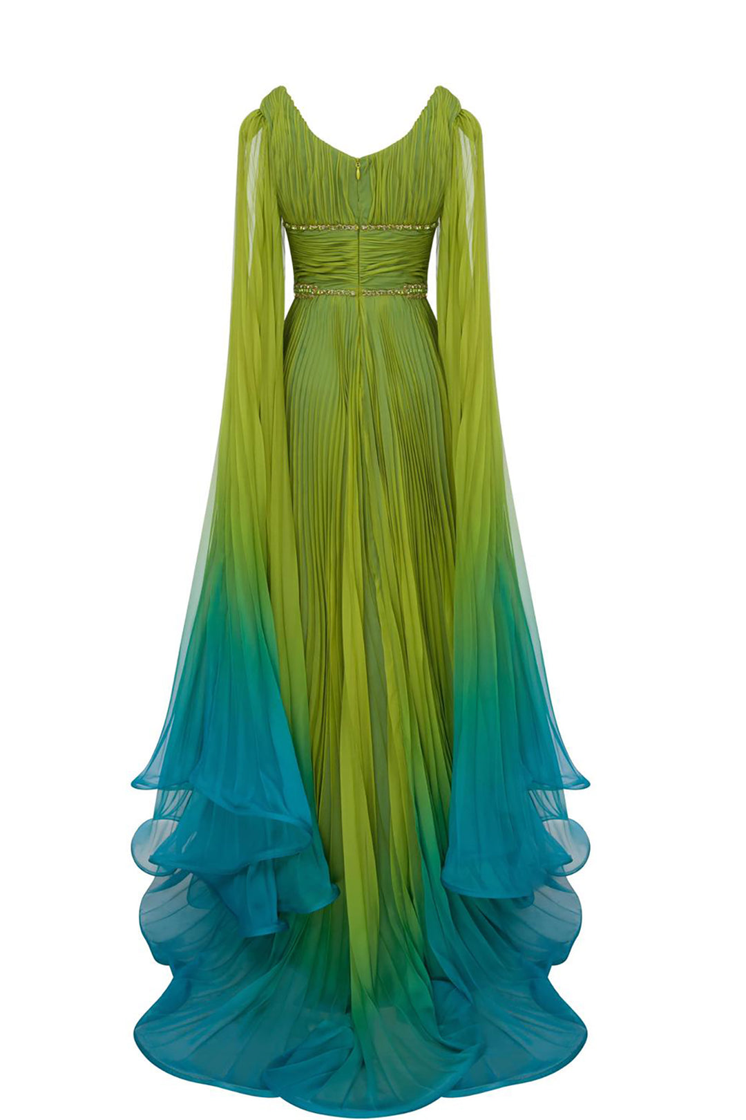 V-Neckline Dress with Corseted Silhouette