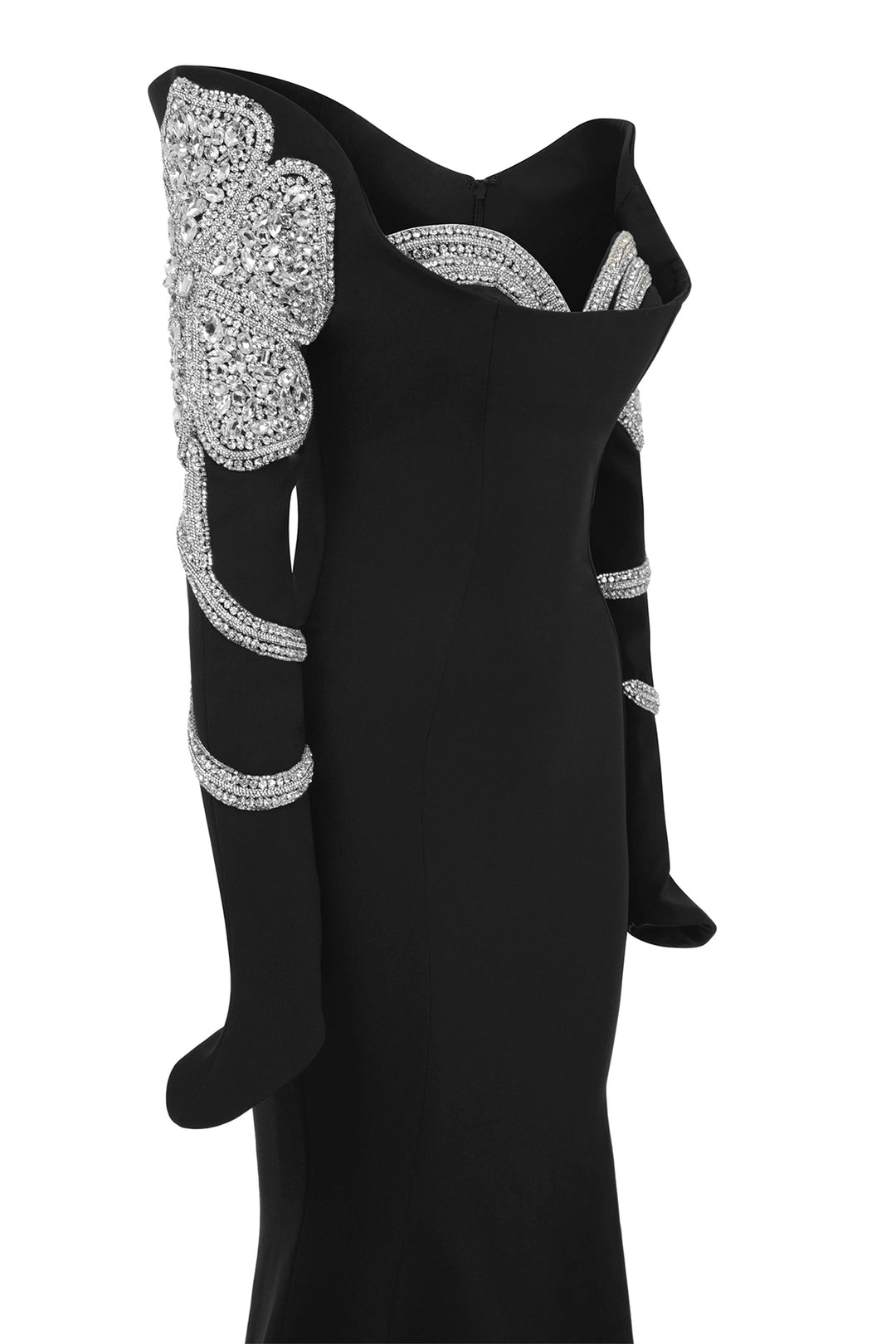 Tassel-Embellished Crepe Dress