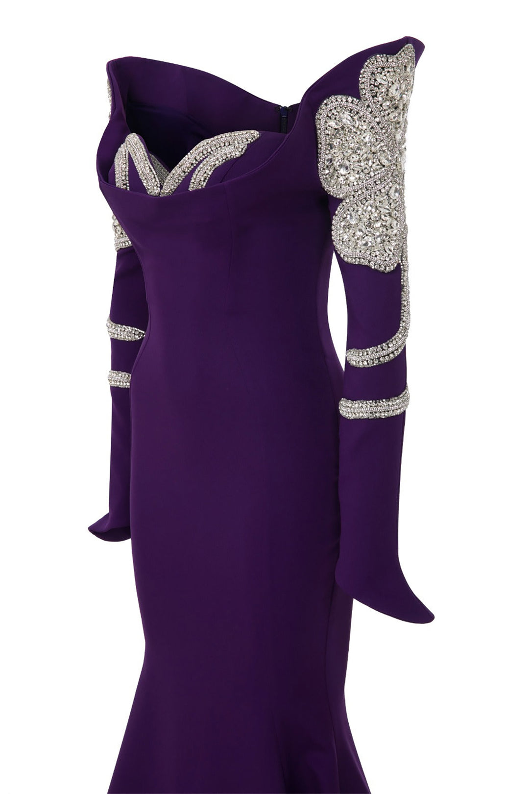 Tassel-Embellished Crepe Dress