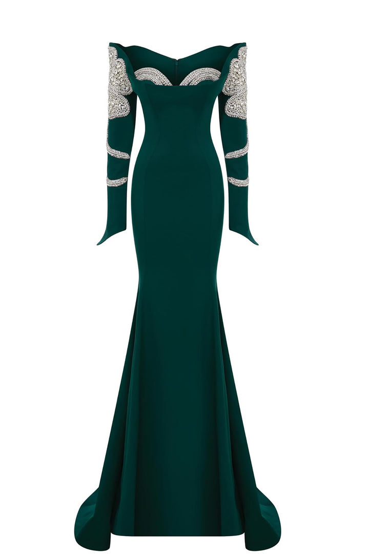 Tassel-Embellished Crepe Dress