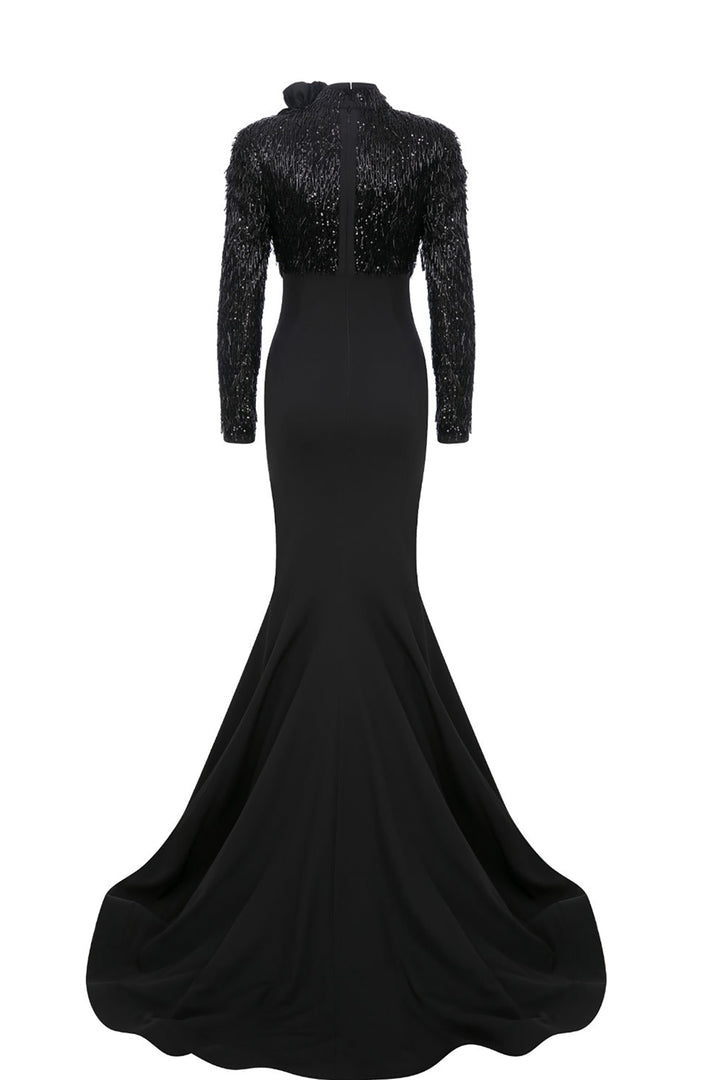 Beaded Tulle Mermaid Dress