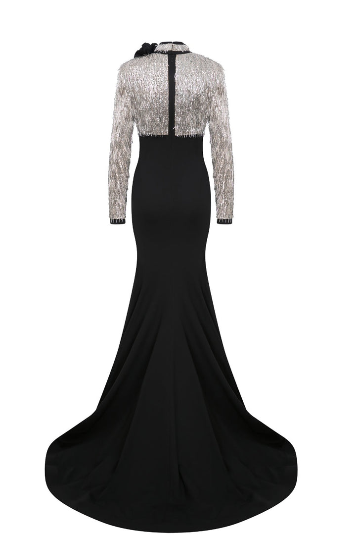 Beaded Tulle Mermaid Dress