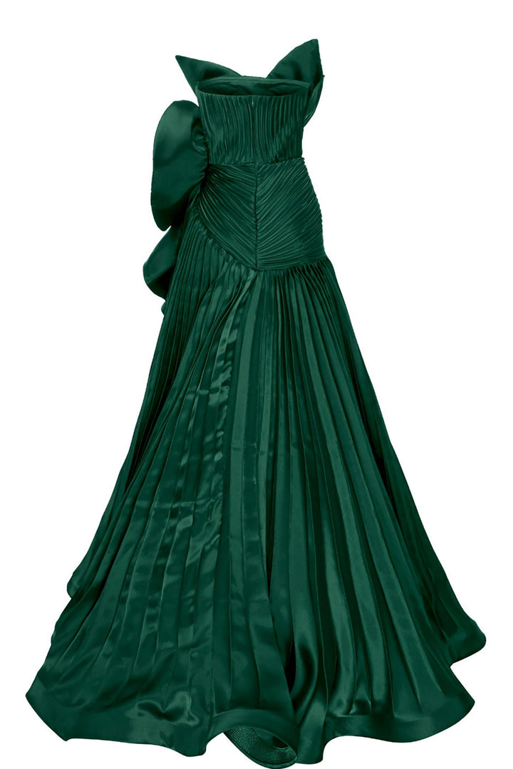 Plissé-Plume Purple Organza Dress